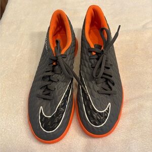 Gray and Orange Athletic Shoes